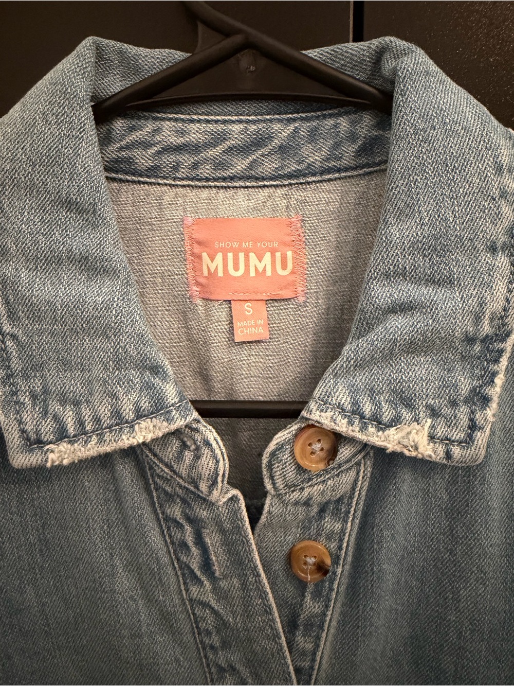 Show Me Your Mumu Light Blue Denim Shirt Dress - Picture 3 of 5
